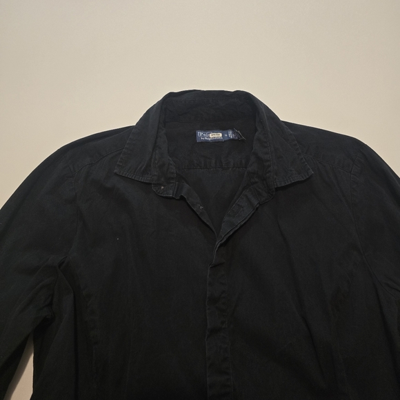 Polo Ralph Lauren Black Long Sleeve Dress Casual Collared Size XL - Picture 5 of 10